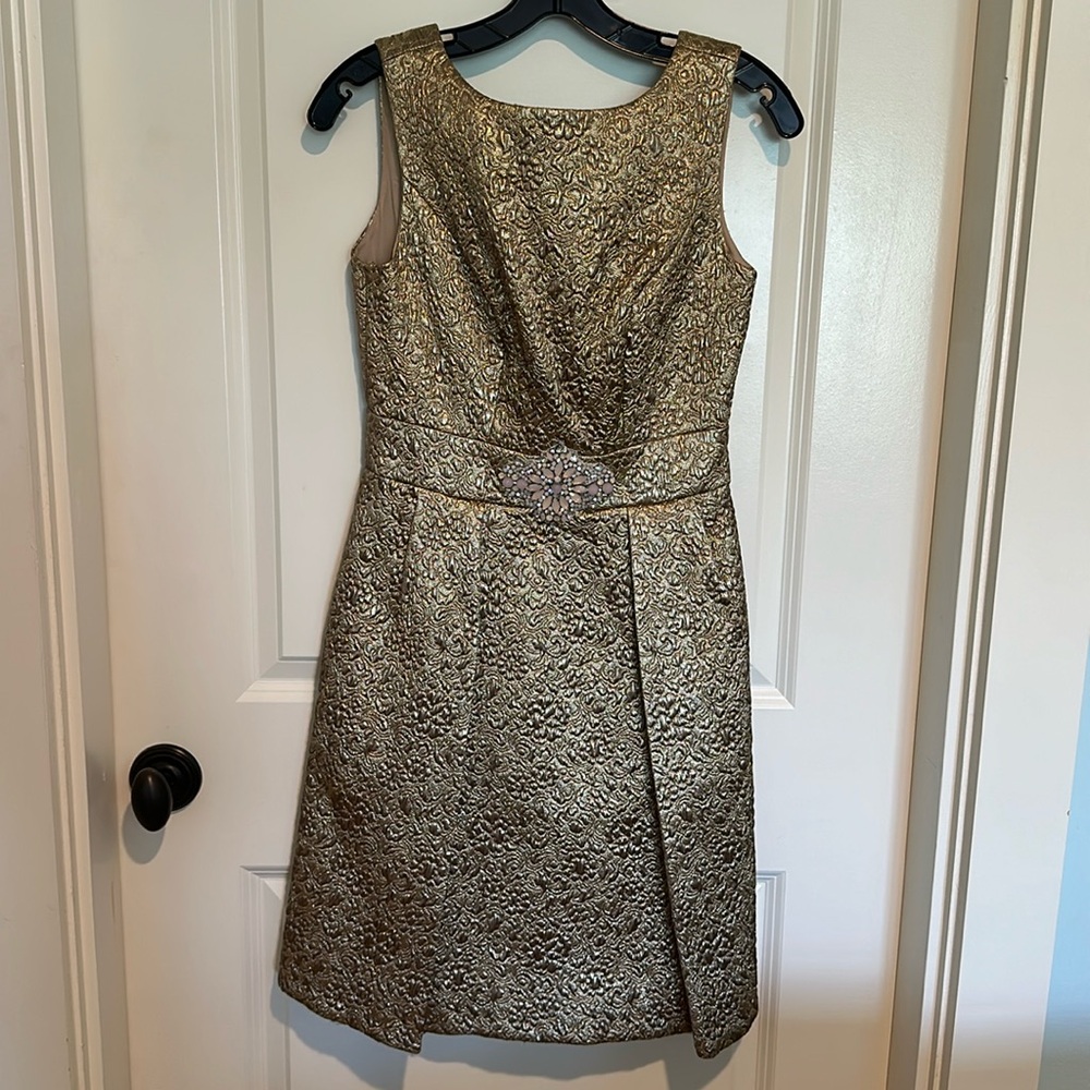 Beautiful gold with low back cocktail dress